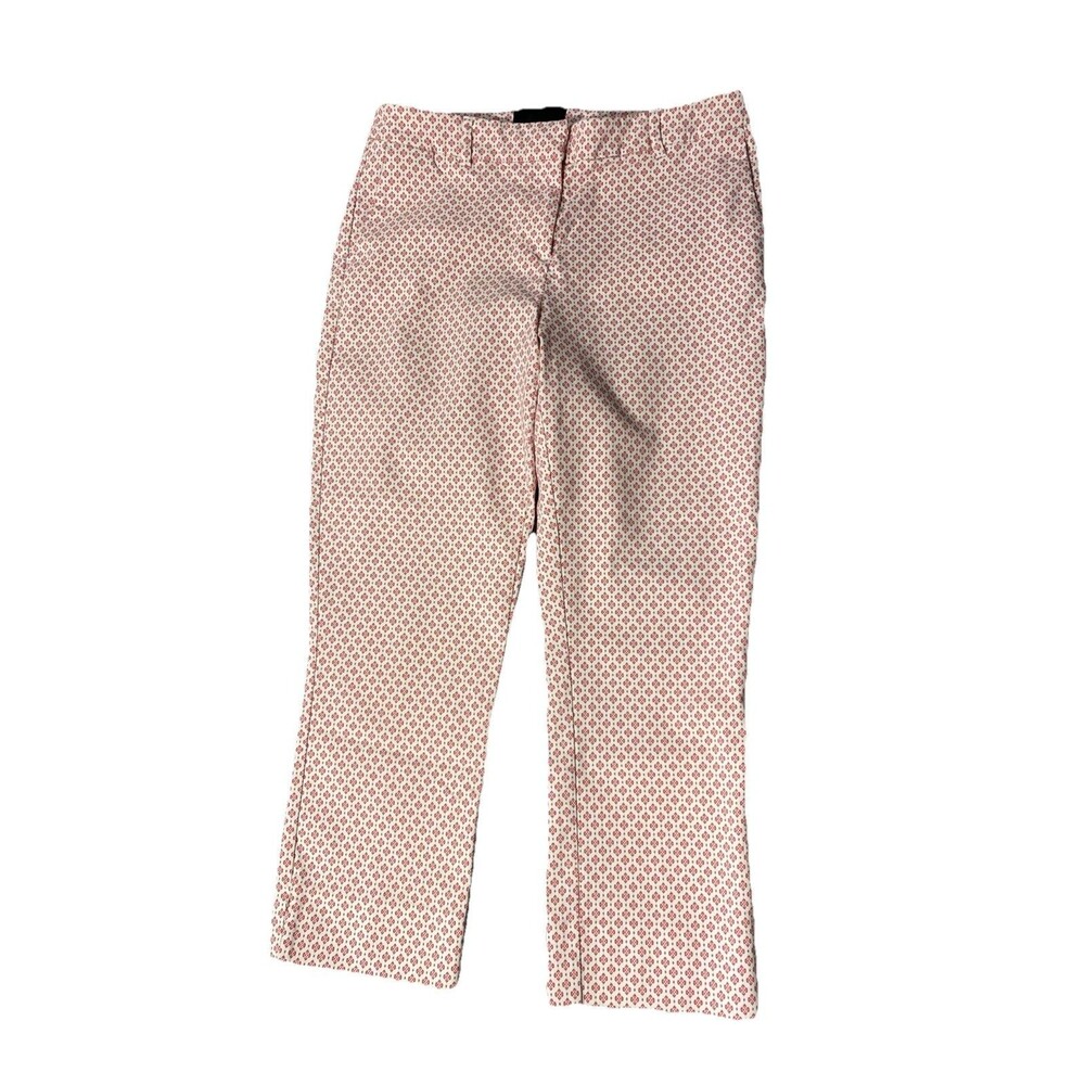 Cynthia Rowley Capri Pants Womens Pink White 10 Nylon Spandex